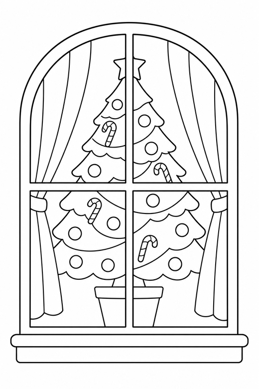 Tree in a window, color online