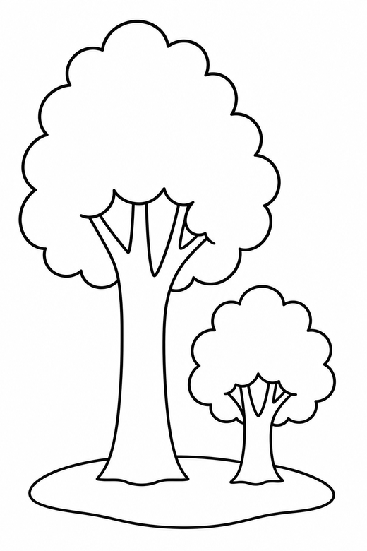 Two trees side by side, color online