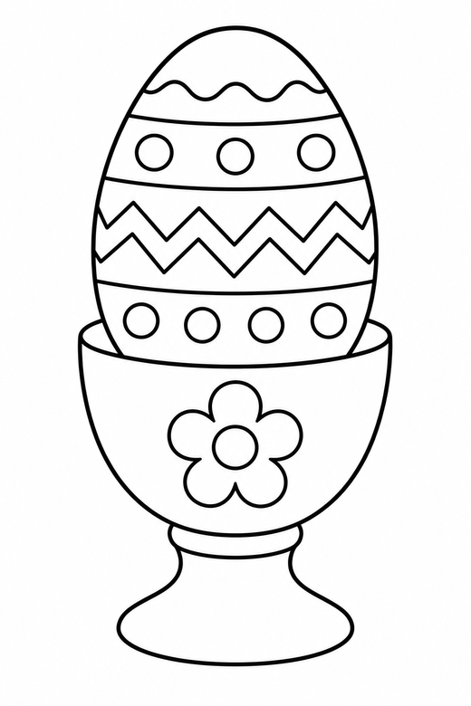 Egg in a cup, color online