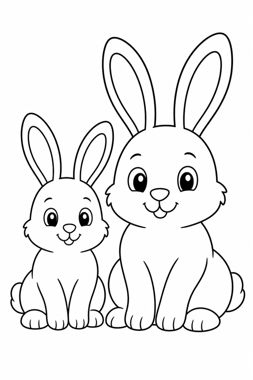 Two bunnies, color online