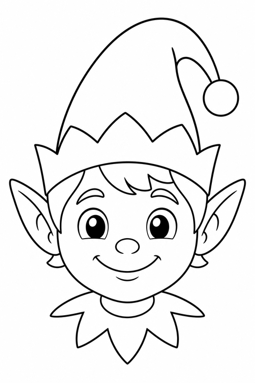 Elf face close-up, color online