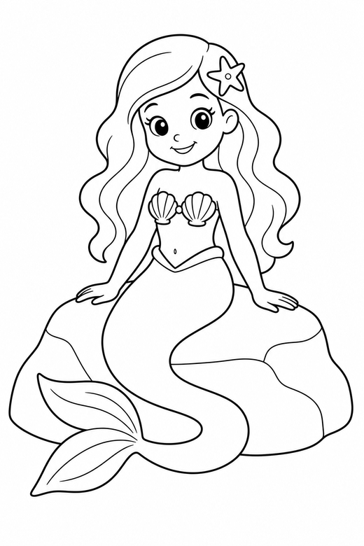Mermaid Coloring Pages - free printable coloring pages