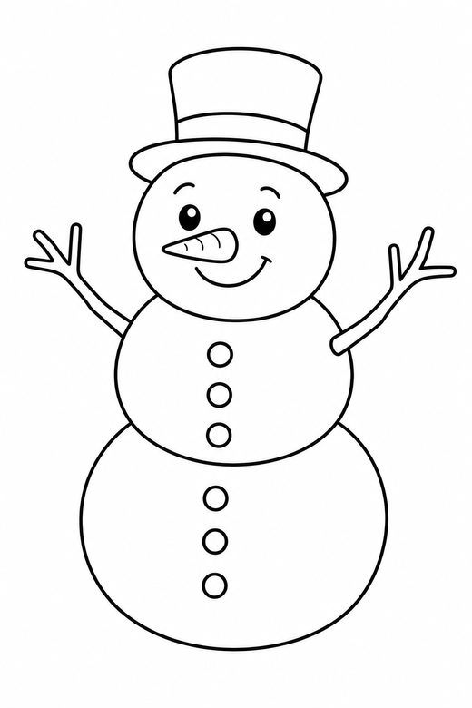 Snowman Coloring Pages - free printable coloring pages