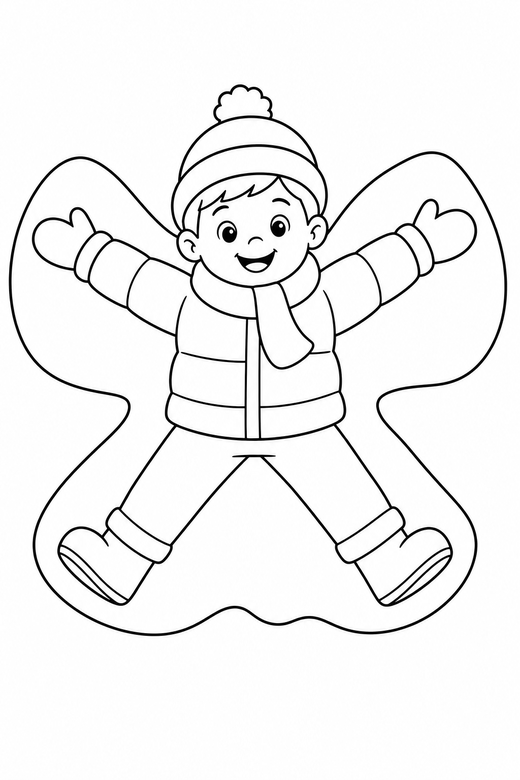 Snow angel, color online